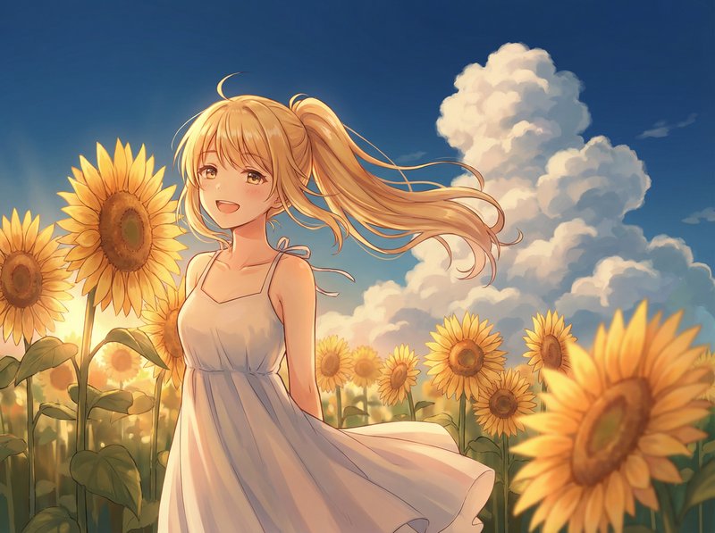 抖阴动漫美图-向日葵少女